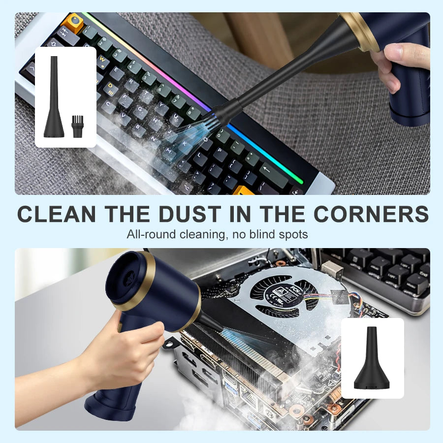 Wireless Vacuum Cleaner with 4000Mah Rechargeable Lithium Battery USB Charging Cordless Portable Vacuum for Car, Office