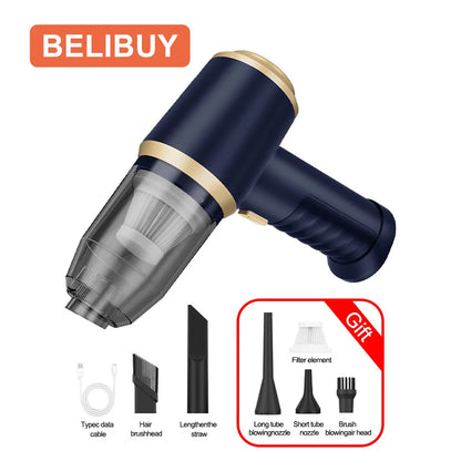 Wireless Vacuum Cleaner with 4000Mah Rechargeable Lithium Battery USB Charging Cordless Portable Vacuum for Car, Office