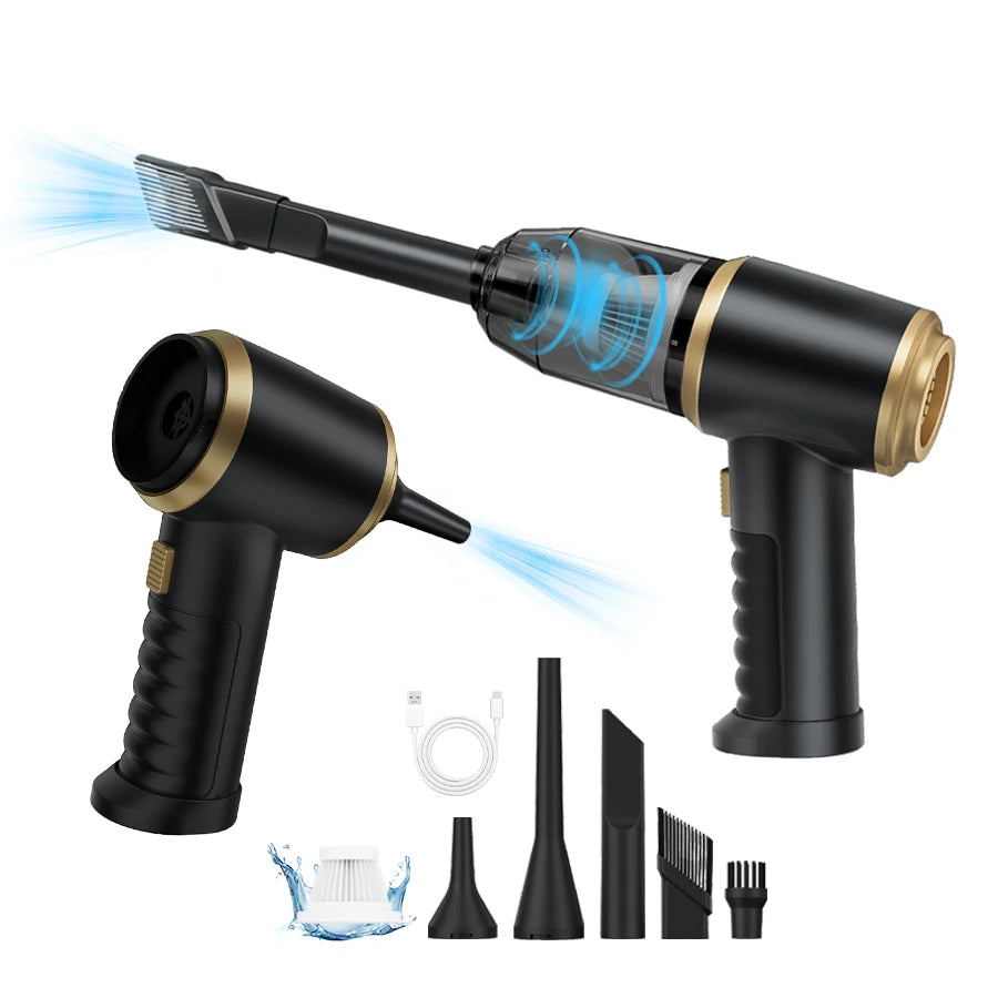 Wireless Vacuum Cleaner with 4000Mah Rechargeable Lithium Battery USB Charging Cordless Portable Vacuum for Car, Office