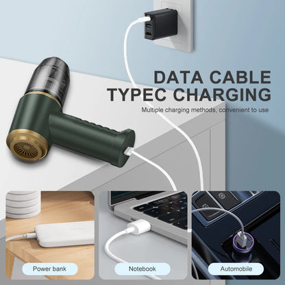 Wireless Vacuum Cleaner with 4000Mah Rechargeable Lithium Battery USB Charging Cordless Portable Vacuum for Car, Office